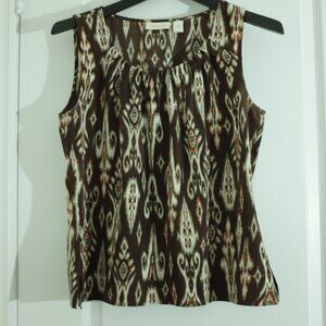 Chico's Polyester Geometric Tank Top sleeveless blouse size 1